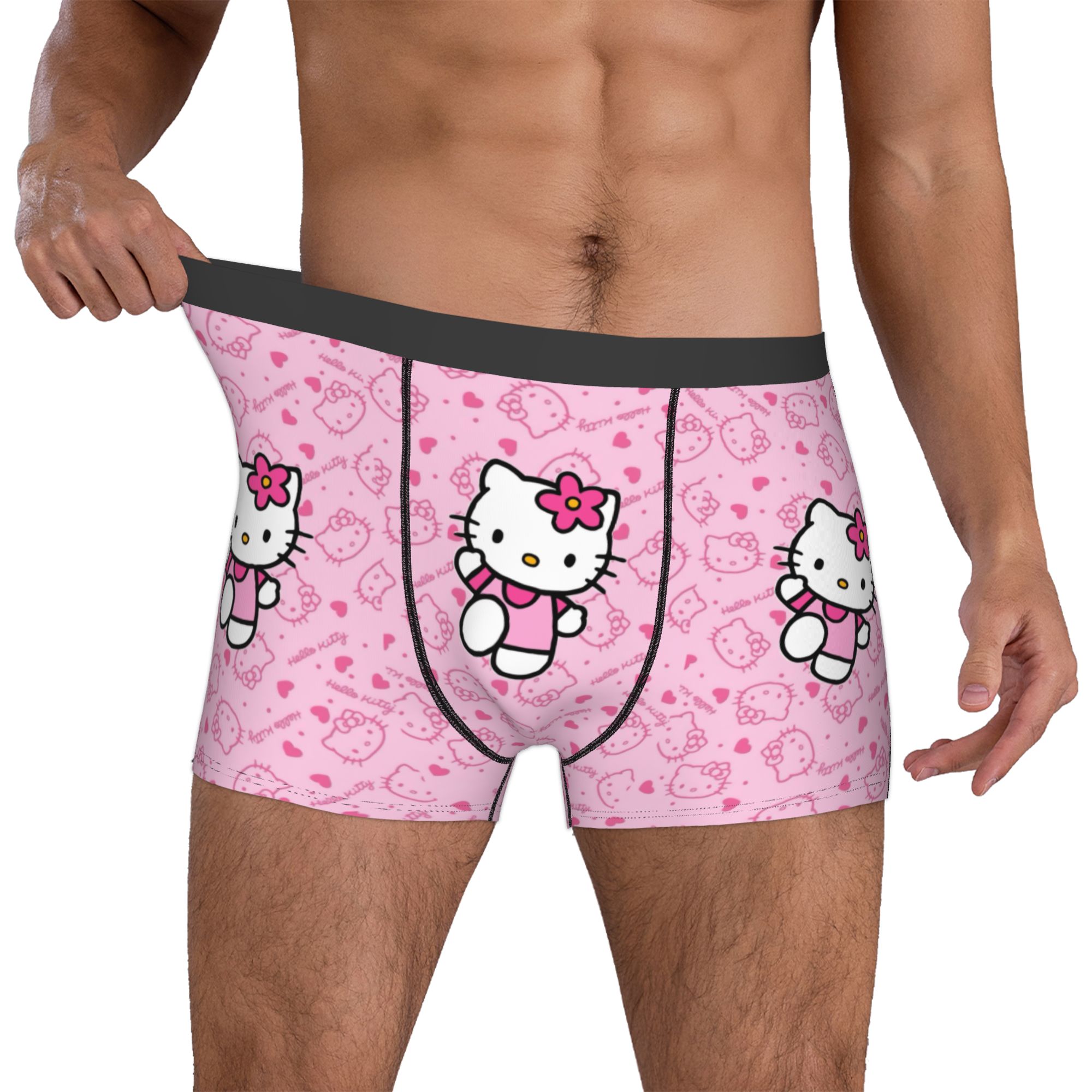 Boxer Shorts Modal - Dziewczęce majtki z kotkiem, męskie bokserki