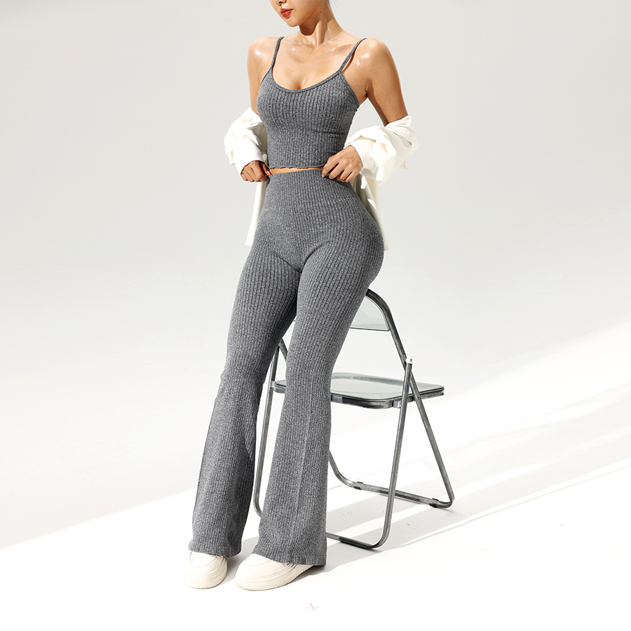2 szt./zestaw Bezszwowe spodni – Tank Top Ribbed recenzja i cena