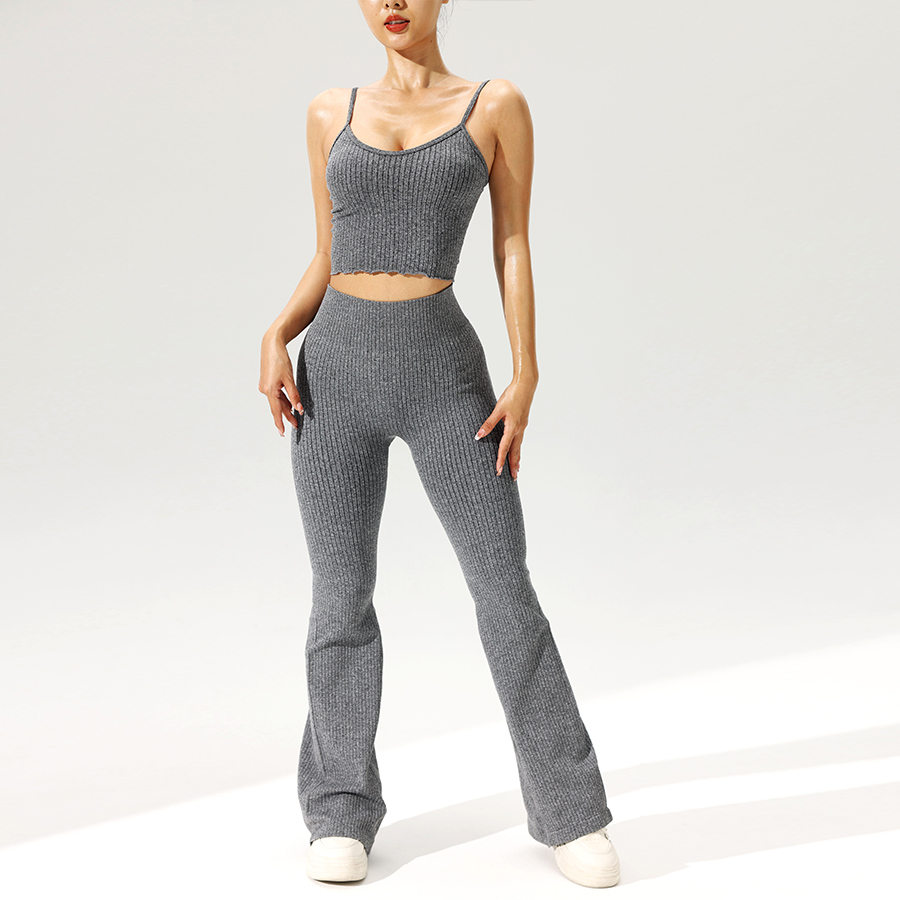 2 szt./zestaw Bezszwowe spodni – Tank Top Ribbed recenzja i cena